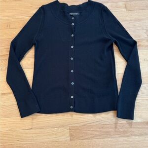 Banana Republic Charcoal Merino Wool Cardigan